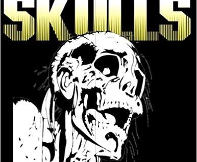 Horror skulls coloring book adults