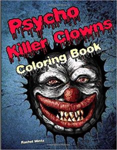Scary killer clowns coloring book kids