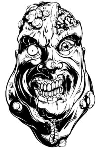 Horror coloring book adults