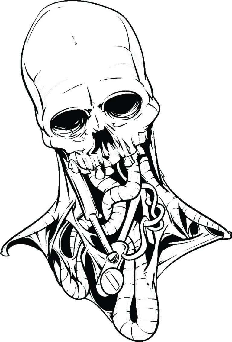 Adult Coloring Horror Coloring Pages